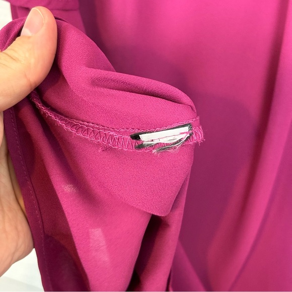 Torrid Harper Georgette Flutter Sleeve Purple Blouse Size 1X - Picture 5 of 7